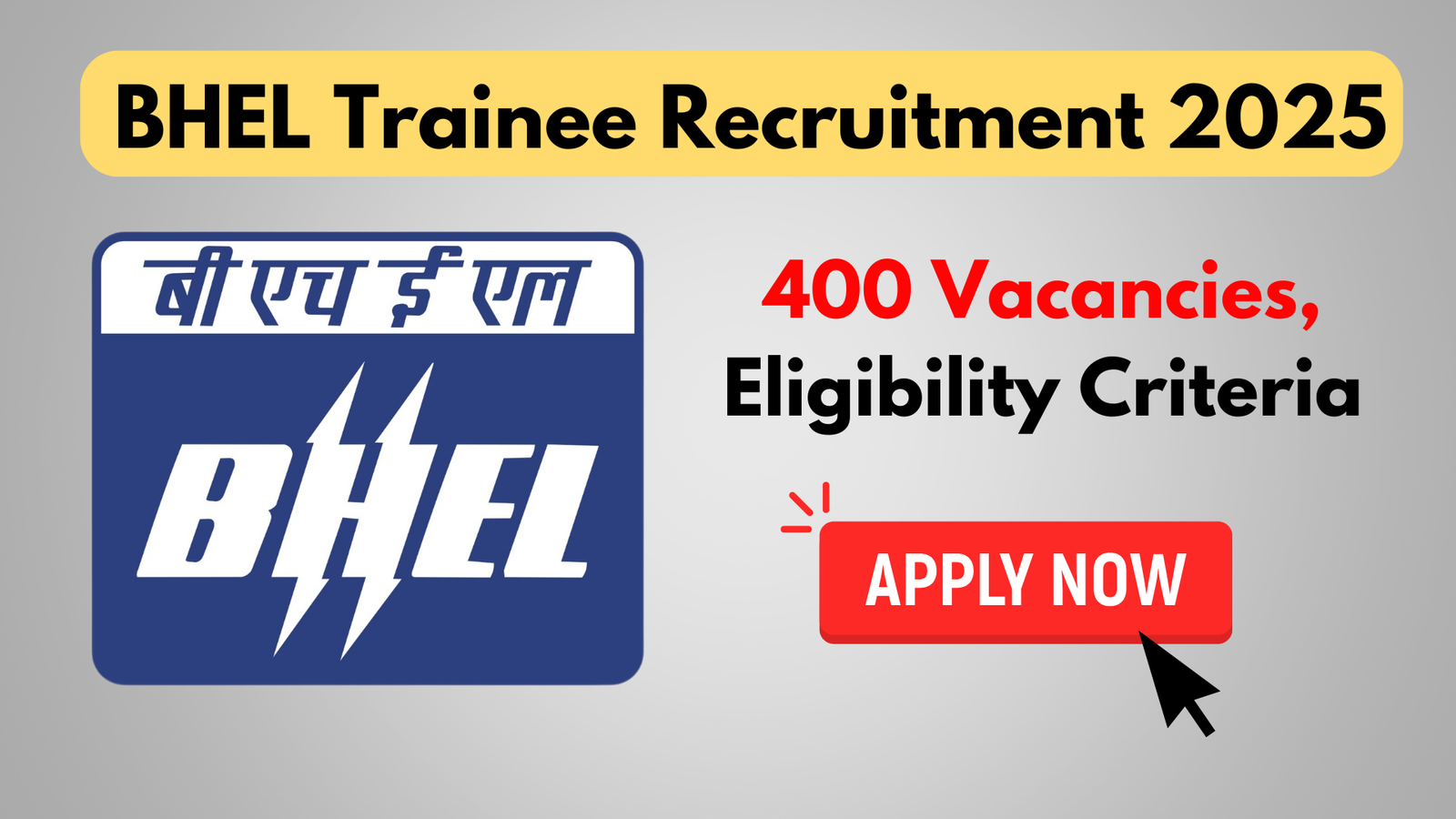 BHEL Trainee Recruitment 2025