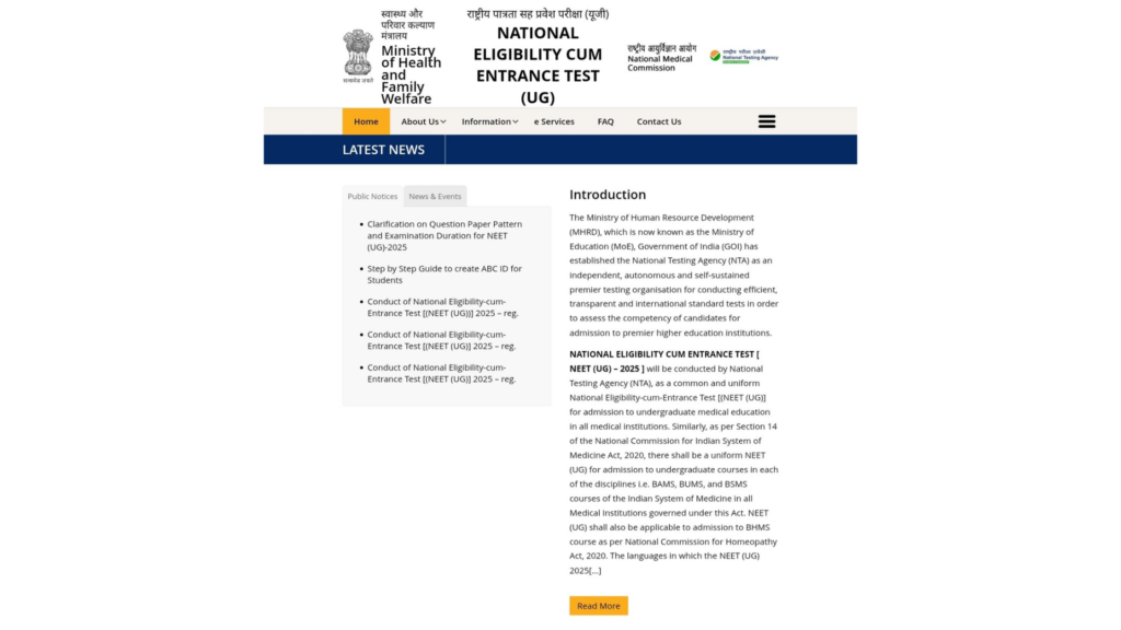 NEET UG 2025 Registration